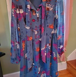 Mod Cloth Circus Midi Dress - Medium